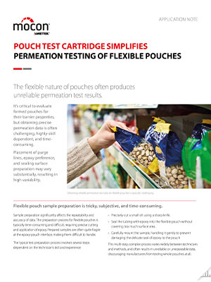 El nuevo cartucho facilita las pruebas de permeabilidad de las bolsas flexibles