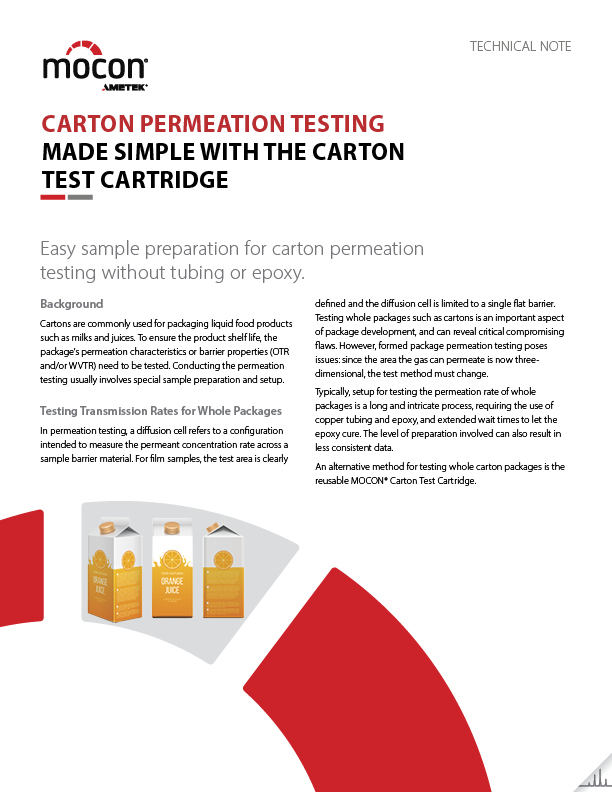 Prueba de permeabilidad del paquete prellenado con cartucho de recipiente de captura